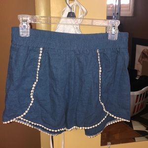Navy flowy shorts